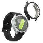 Laptop, Telefoane si Tablete - Wearables si gadgeturi - Wearables - Accesorii wearables - Set 2 huse smartwatch Kwmobile pentru Samsung Galaxy Watch 7 44 mm, antizgarieturi, flexibil, silicon, negru, argintiu - Infinity.ro