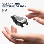 Laptop, Telefoane si Tablete - Wearables si gadgeturi - Wearables - Accesorii wearables - Set 2 huse smartwatch Kwmobile pentru Garmin Venu 2S, vivoactive 4S, antizgarieturi, flexibil, silicon, argintiu, gri - Infinity.ro