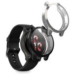 Laptop, Telefoane si Tablete - Wearables si gadgeturi - Wearables - Accesorii wearables - Set 2 huse smartwatch Kwmobile pentru Garmin Venu 2S, vivoactive 4S, antizgarieturi, flexibil, silicon, argintiu, gri - Infinity.ro