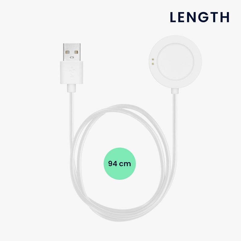 Laptop, Telefoane si Tablete - Wearables si gadgeturi - Wearables - Accesorii wearables - Cablu alimentare Kwmobile pentru Xiaomi Watch S2 (42 mm, 46 mm), incarcare, plastic, alb - Infinity.ro