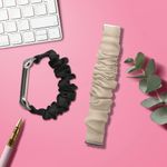 Laptop, Telefoane si Tablete - Wearables si gadgeturi - Wearables - Accesorii wearables - Curea pentru smartwatch Kwmobile pentru Samsung Galaxy Fit 3, material flexibil, bumbac, bej - Infinity.ro