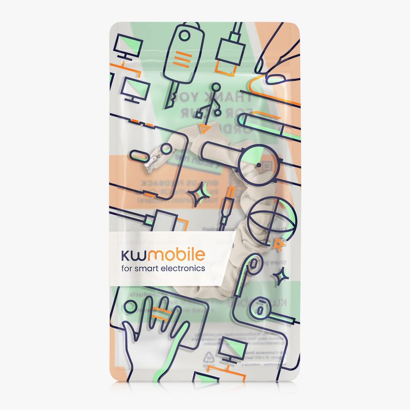 Laptop, Telefoane si Tablete - Wearables si gadgeturi - Wearables - Accesorii wearables - Curea pentru smartwatch Kwmobile pentru Samsung Galaxy Fit 3, material flexibil, bumbac, bej - Infinity.ro