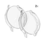 Laptop, Telefoane si Tablete - Wearables si gadgeturi - Wearables - Accesorii wearables - Set 2 huse smartwatch Kwmobile pentru Samsung Galaxy Watch 4 (40 mm), antizgarieturi, flexibil, silicon, transparent - Infinity.ro