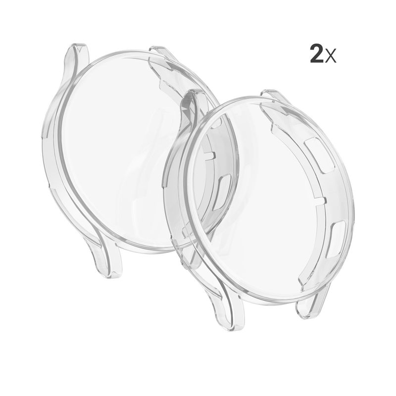 Laptop, Telefoane si Tablete - Wearables si gadgeturi - Wearables - Accesorii wearables - Set 2 huse smartwatch Kwmobile pentru Samsung Galaxy Watch 4 (40 mm), antizgarieturi, flexibil, silicon, transparent - Infinity.ro