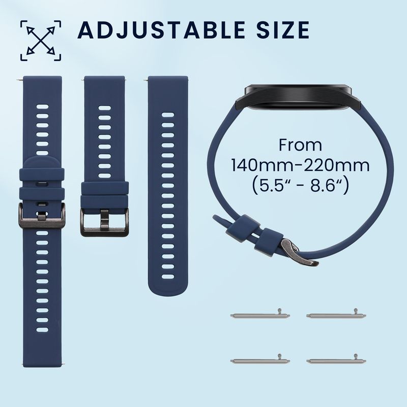 Laptop, Telefoane si Tablete - Wearables si gadgeturi - Wearables - Accesorii wearables - Set 2 curele pentru smartwatch Kwmobile pentru AGPTEK LW11, curea reglabila, silicon, negru, albastru - Infinity.ro