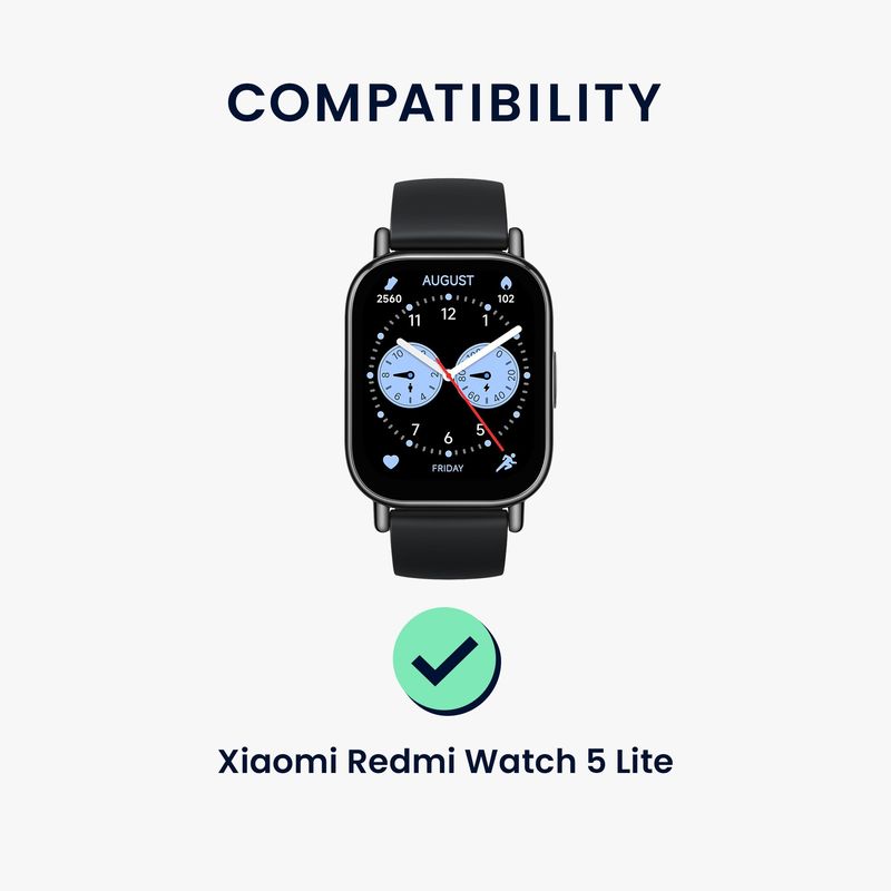 Laptop, Telefoane si Tablete - Wearables si gadgeturi - Wearables - Accesorii wearables - Set 2 folii de protectie pentru smartwatch Kwmobile pentru Xiaomi Redmi Watch 5 Lite, anti-amprenta, PET, transparent - Infinity.ro