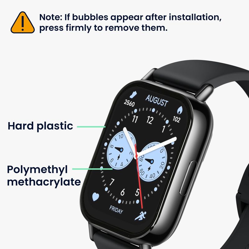 Laptop, Telefoane si Tablete - Wearables si gadgeturi - Wearables - Accesorii wearables - Set 2 folii de protectie pentru smartwatch Kwmobile pentru Xiaomi Redmi Watch 5 Lite, anti-amprenta, PET, transparent - Infinity.ro