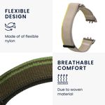 Laptop, Telefoane si Tablete - Wearables si gadgeturi - Wearables - Accesorii wearables - Set 2 curele pentru smartwatch Kwmobile pentru Samsung Galaxy Fit 3, curea reglabila, nailon, verde, gri - Infinity.ro