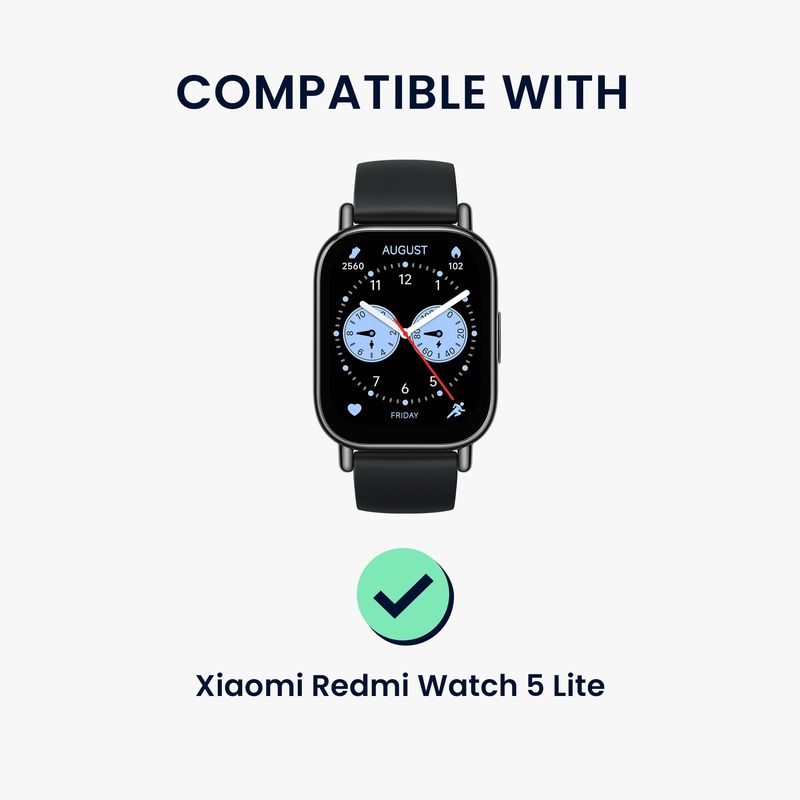 Laptop, Telefoane si Tablete - Wearables si gadgeturi - Wearables - Accesorii wearables - Husa smartwatch Kwmobile pentru Xiaomi Redmi Watch 5 Lite, protectie la socuri, TPU, alb - Infinity.ro