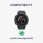 Laptop, Telefoane si Tablete - Wearables si gadgeturi - Wearables - Accesorii wearables - Set 2 curele pentru smartwatch Kwmobile pentru Amazfit Active Edge (A2212), curea reglabila, silicon, negru - Infinity.ro