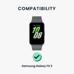 Laptop, Telefoane si Tablete - Wearables si gadgeturi - Wearables - Accesorii wearables - Set 2 curele pentru smartwatch Kwmobile pentru Samsung Galaxy Fit 3, curea reglabila, nailon, verde, gri - Infinity.ro