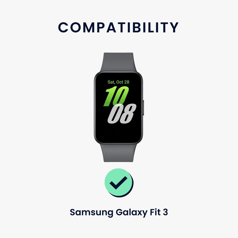 Laptop, Telefoane si Tablete - Wearables si gadgeturi - Wearables - Accesorii wearables - Set 2 curele pentru smartwatch Kwmobile pentru Samsung Galaxy Fit 3, curea reglabila, nailon, verde, gri - Infinity.ro