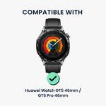 Laptop, Telefoane si Tablete - Wearables si gadgeturi - Wearables - Accesorii wearables - Curea Kwmobile pentru Huawei Watch GT 5 46 mm, GT 5 Pro 46 mm, GT 4 46 mm, Watch GT 3 SE, reglabila, piele naturala, gri - Infinity.ro