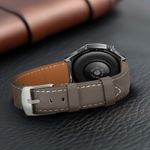 Laptop, Telefoane si Tablete - Wearables si gadgeturi - Wearables - Accesorii wearables - Curea Kwmobile pentru Huawei Watch GT 5 46 mm, GT 5 Pro 46 mm, GT 4 46 mm, Watch GT 3 SE, reglabila, piele naturala, gri - Infinity.ro