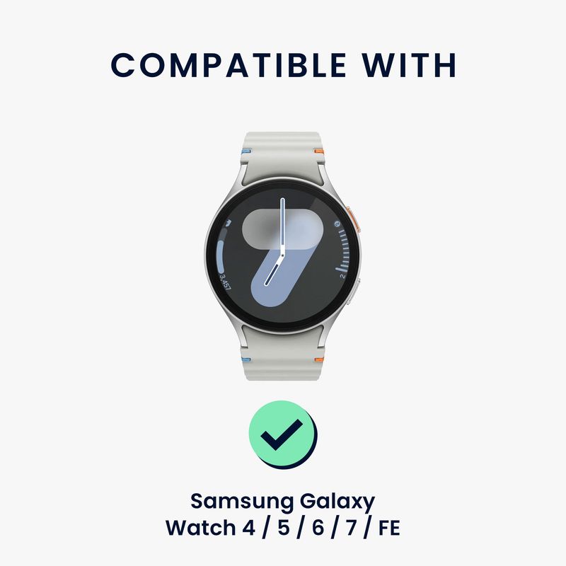 Laptop, Telefoane si Tablete - Wearables si gadgeturi - Wearables - Accesorii wearables - Curea Kwmobile pentru Samsung Galaxy Watch 4, Galaxy Watch 5, Galaxy Watch 6, Galaxy Watch 7, silicon, negru, portocaliu - Infinity.ro