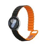 Laptop, Telefoane si Tablete - Wearables si gadgeturi - Wearables - Accesorii wearables - Curea Kwmobile pentru Samsung Galaxy Watch 4, Galaxy Watch 5, Galaxy Watch 6, Galaxy Watch 7, silicon, negru, portocaliu - Infinity.ro