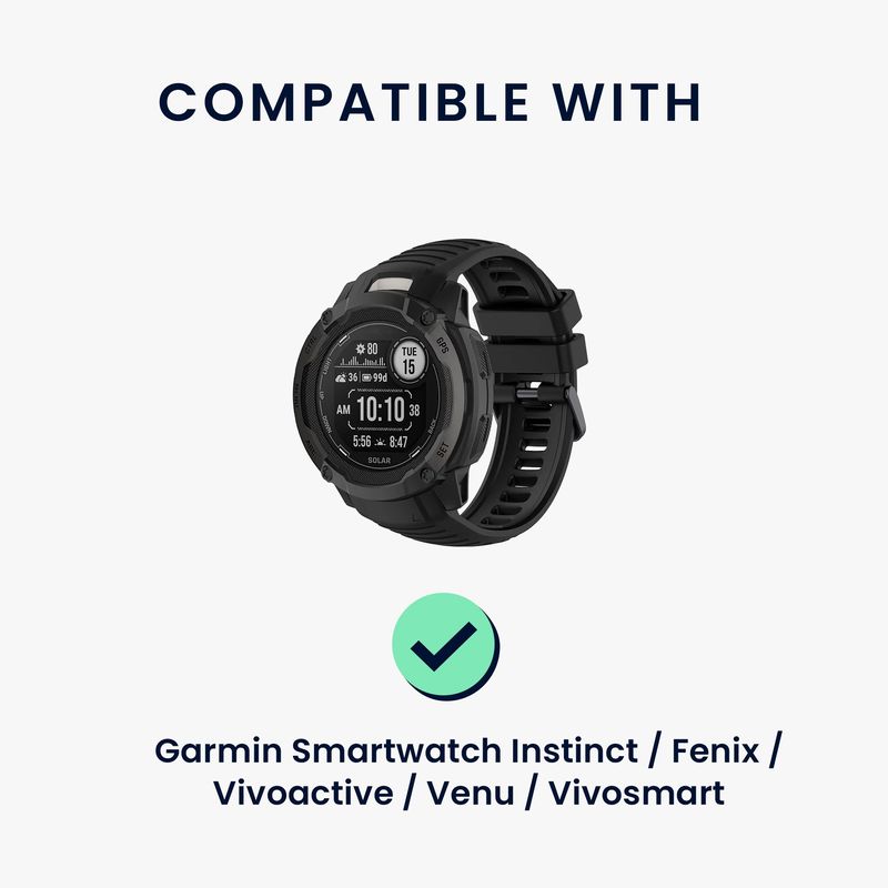 Laptop, Telefoane si Tablete - Wearables si gadgeturi - Wearables - Accesorii wearables - Cablu alimentare Kwmobile pentru Garmin Instinct, Fenix, vivoactive, Venu, incarcare, plastic, negru - Infinity.ro