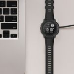 Laptop, Telefoane si Tablete - Wearables si gadgeturi - Wearables - Accesorii wearables - Cablu alimentare Kwmobile pentru Garmin Instinct, Fenix, vivoactive, Venu, incarcare, plastic, negru - Infinity.ro