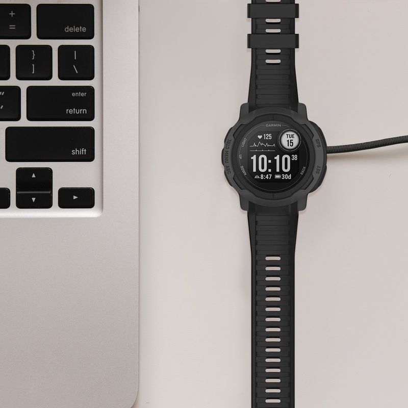 Laptop, Telefoane si Tablete - Wearables si gadgeturi - Wearables - Accesorii wearables - Cablu alimentare Kwmobile pentru Garmin Instinct, Fenix, vivoactive, Venu, incarcare, plastic, negru - Infinity.ro