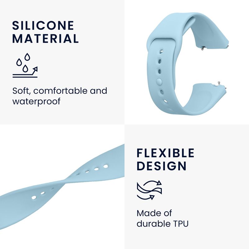 Laptop, Telefoane si Tablete - Wearables si gadgeturi - Wearables - Accesorii wearables - Set 6 curele pentru smartwatch Kwmobile pentru Xiaomi Redmi Watch 3 Active, curea reglabila, silicon, multicolor - Infinity.ro