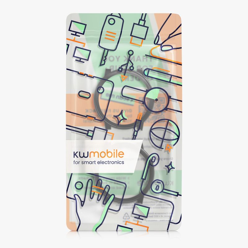 Laptop, Telefoane si Tablete - Wearables si gadgeturi - Wearables - Accesorii wearables - Set 2 huse pentru smartwatch Kwmobile pentru Coros PACE Pro, protectie la zgarieturi, sticla temperata, plastic, negru - Infinity.ro