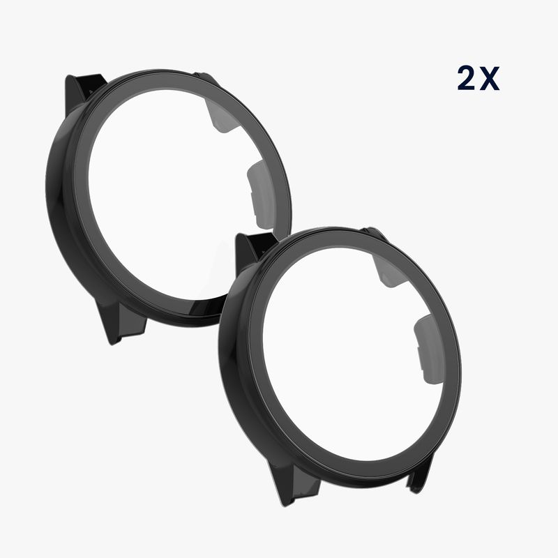 Laptop, Telefoane si Tablete - Wearables si gadgeturi - Wearables - Accesorii wearables - Set 2 huse pentru smartwatch Kwmobile pentru Coros PACE Pro, protectie la zgarieturi, sticla temperata, plastic, negru - Infinity.ro