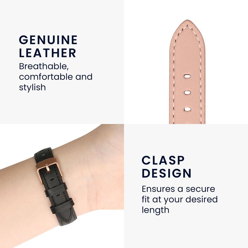 Laptop, Telefoane si Tablete - Wearables si gadgeturi - Wearables - Accesorii wearables - Curea pentru smartwatch Kwmobile pentru Garmin vivomove 3S, vivoactive 4S, curea reglabila, piele naturala, roz - Infinity.ro