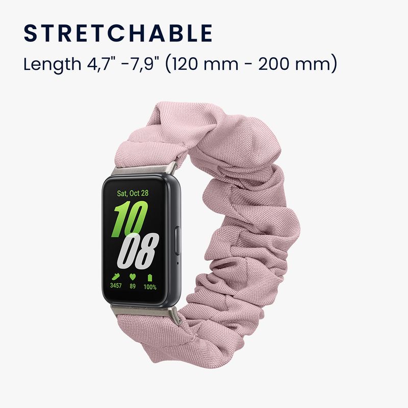 Laptop, Telefoane si Tablete - Wearables si gadgeturi - Wearables - Accesorii wearables - Curea pentru smartwatch Kwmobile pentru Samsung Galaxy Fit 3, material flexibil, bumbac, lavanda - Infinity.ro