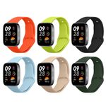 Laptop, Telefoane si Tablete - Wearables si gadgeturi - Wearables - Accesorii wearables - Set 6 curele pentru smartwatch Kwmobile pentru Xiaomi Redmi Watch 3 Active, curea reglabila, silicon, multicolor - Infinity.ro