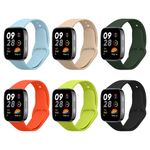 Laptop, Telefoane si Tablete - Wearables si gadgeturi - Wearables - Accesorii wearables - Set 6 curele pentru smartwatch Kwmobile pentru Xiaomi Redmi Watch 3 Active, curea reglabila, silicon, multicolor - Infinity.ro