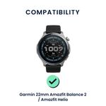 Laptop, Telefoane si Tablete - Wearables si gadgeturi - Wearables - Accesorii wearables - Set 2 curele smartwatch Kwmobile pentru Amazfit 22 mm Amazfit Bip 6, Bip 5 Unity, Bip 5, GTS 3, silicon, multicolor - Infinity.ro
