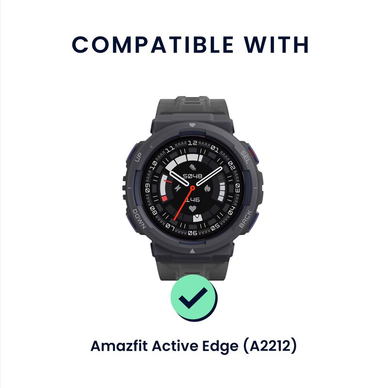 Laptop, Telefoane si Tablete - Wearables si gadgeturi - Wearables - Accesorii wearables - Curea pentru smartwatch Kwmobile pentru Amazfit Active Edge (A2212), curea reglabila, piele ecologica, silicon, maro - Infinity.ro