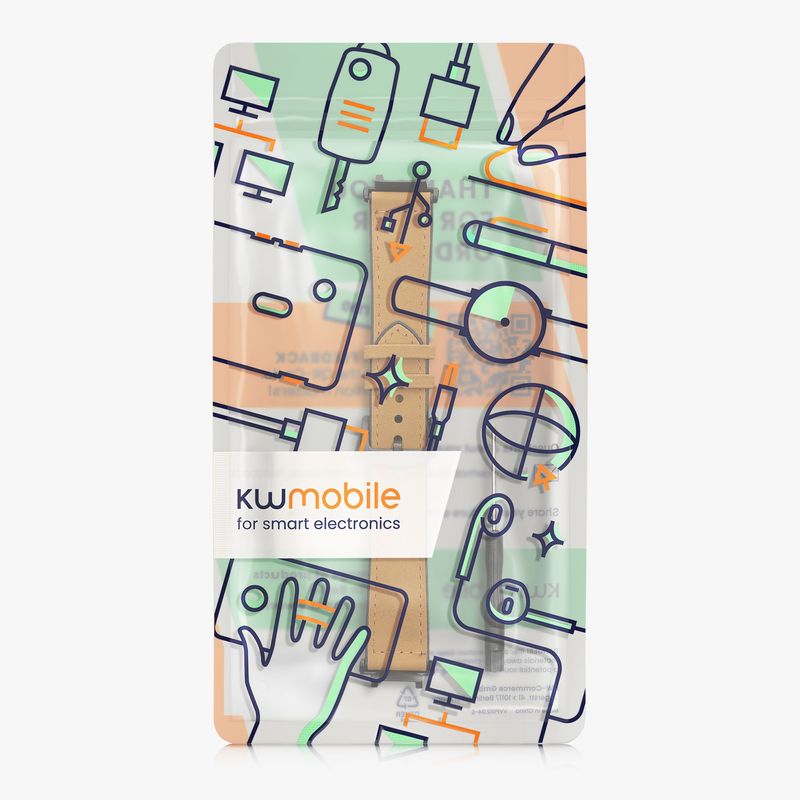 Laptop, Telefoane si Tablete - Wearables si gadgeturi - Wearables - Accesorii wearables - Curea pentru smartwatch Kwmobile pentru Amazfit Active Edge (A2212), curea reglabila, piele ecologica, silicon, maro - Infinity.ro