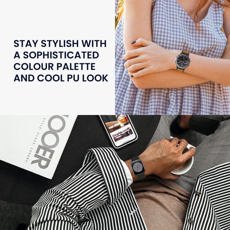 Laptop, Telefoane si Tablete - Wearables si gadgeturi - Wearables - Accesorii wearables - Curea pentru smartwatch Kwmobile pentru Amazfit Active Edge (A2212), curea reglabila, piele ecologica, silicon, maro - Infinity.ro