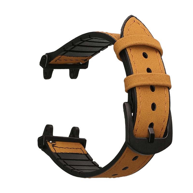Laptop, Telefoane si Tablete - Wearables si gadgeturi - Wearables - Accesorii wearables - Curea pentru smartwatch Kwmobile pentru Amazfit Active Edge (A2212), curea reglabila, piele ecologica, silicon, maro - Infinity.ro