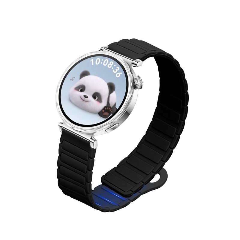 Laptop, Telefoane si Tablete - Wearables si gadgeturi - Wearables - Accesorii wearables - Curea pentru smartwatch Kwmobile pentru Huawei Watch GT 5 41 mm, GT 5 Pro 42 mm, inchidere magnetica, silicon, negru - Infinity.ro