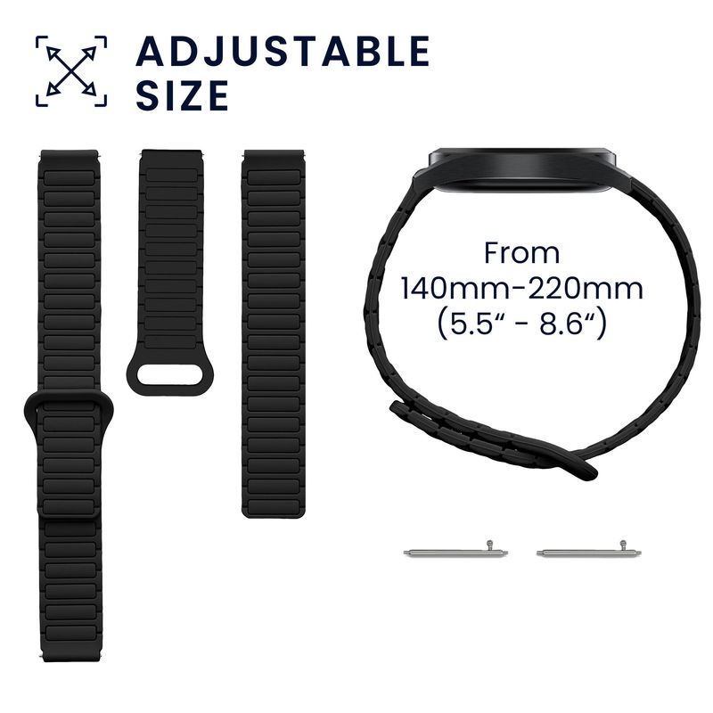 Laptop, Telefoane si Tablete - Wearables si gadgeturi - Wearables - Accesorii wearables - Curea pentru smartwatch Kwmobile pentru Huawei Watch GT 5 41 mm, GT 5 Pro 42 mm, inchidere magnetica, silicon, negru - Infinity.ro