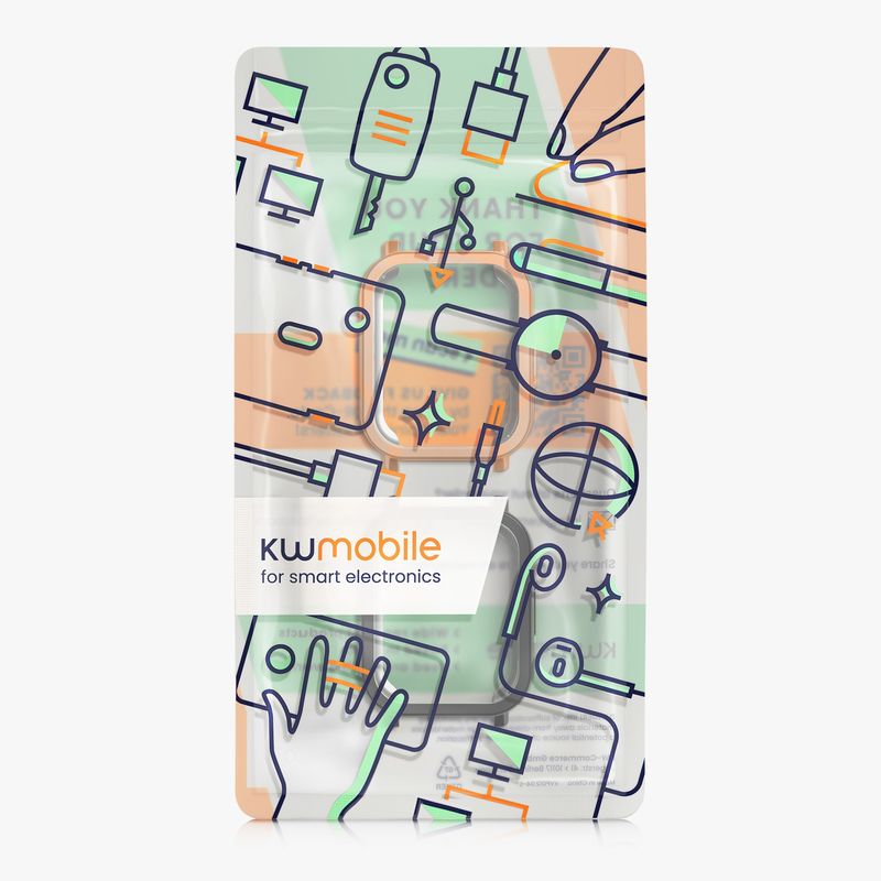 Laptop, Telefoane si Tablete - Wearables si gadgeturi - Wearables - Accesorii wearables - Set 2 huse smartwatch Kwmobile pentru Xiaomi Redmi Watch 5 Active, antizgarieturi, flexibil, silicon, negru, auriu - Infinity.ro