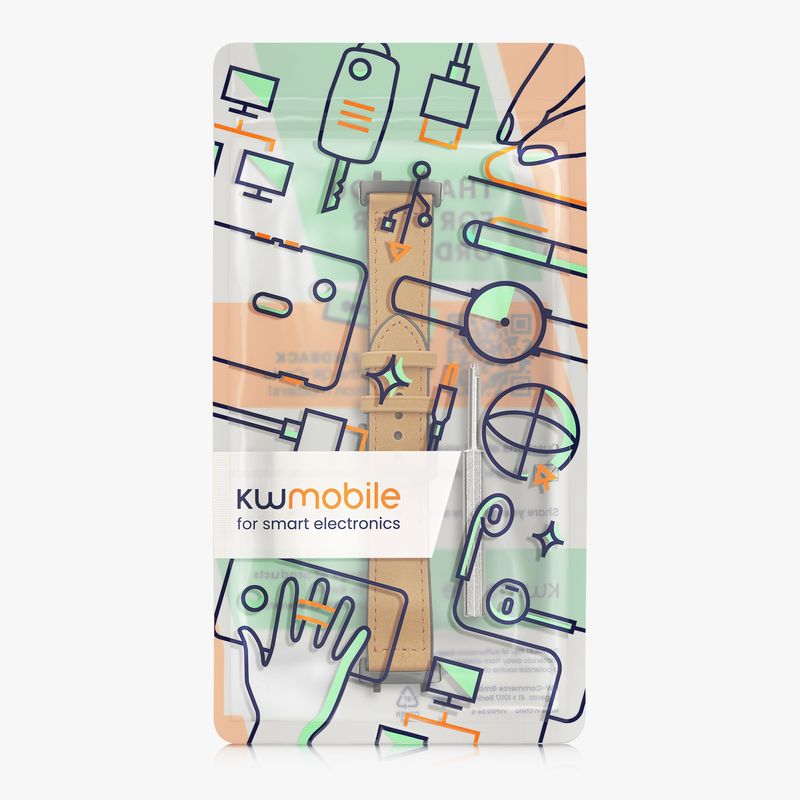 Laptop, Telefoane si Tablete - Wearables si gadgeturi - Wearables - Accesorii wearables - Curea pentru smartwatch Kwmobile pentru Amazfit T-Rex 3, curea reglabila, piele ecologica, silicon, maro - Infinity.ro