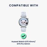 Laptop, Telefoane si Tablete - Wearables si gadgeturi - Wearables - Accesorii wearables - Curea pentru smartwatch Kwmobile pentru Huawei Watch GT 5 41 mm, GT 5 Pro 42 mm, inchidere magnetica, silicon, roz - Infinity.ro