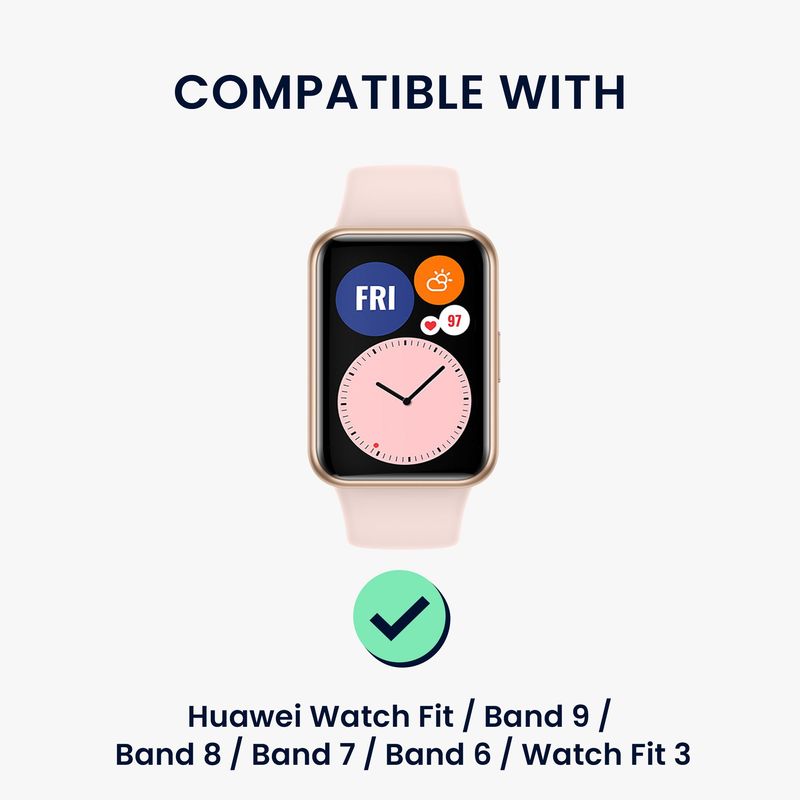 Laptop, Telefoane si Tablete - Wearables si gadgeturi - Wearables - Accesorii wearables - Docking stand Kwmobile pentru Huawei Watch Fit, Band 9, Band 8, Band 7, functie stand, fixare magnetica, plastic, negru - Infinity.ro