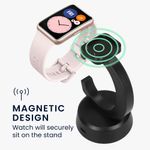 Laptop, Telefoane si Tablete - Wearables si gadgeturi - Wearables - Accesorii wearables - Docking stand Kwmobile pentru Huawei Watch Fit, Band 9, Band 8, Band 7, functie stand, fixare magnetica, plastic, negru - Infinity.ro