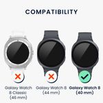 Laptop, Telefoane si Tablete - Wearables si gadgeturi - Wearables - Accesorii wearables - Rama smartwatch Kwmobile pentru Samsung Galaxy Watch 8 (40 mm), antizgarieturi, antipraf, aluminiu, negru, argintiu - Infinity.ro