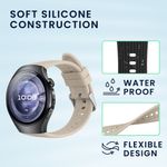 Laptop, Telefoane si Tablete - Wearables si gadgeturi - Wearables - Accesorii wearables - Set 2 curele pentru smartwatch Kwmobile pentru Huawei Watch 5 42 mm, curea reglabila, silicon, negru, bej - Infinity.ro