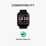 Laptop, Telefoane si Tablete - Wearables si gadgeturi - Wearables - Accesorii wearables - Set 2 folii de protectie pentru smartwatch Kwmobile pentru Garmin Venu X1, anti-amprenta, PET, transparent - Infinity.ro