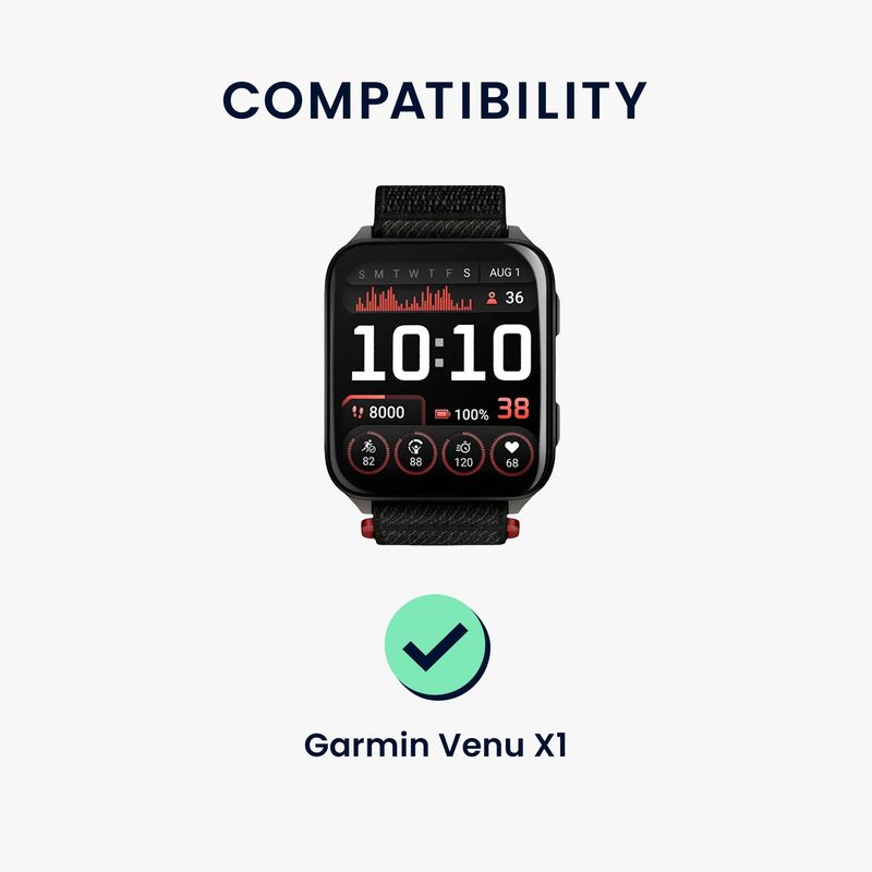 Laptop, Telefoane si Tablete - Wearables si gadgeturi - Wearables - Accesorii wearables - Set 2 folii de protectie pentru smartwatch Kwmobile pentru Garmin Venu X1, anti-amprenta, PET, transparent - Infinity.ro
