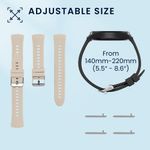 Laptop, Telefoane si Tablete - Wearables si gadgeturi - Wearables - Accesorii wearables - Set 2 curele pentru smartwatch Kwmobile pentru Huawei Watch 5 42 mm, curea reglabila, silicon, negru, bej - Infinity.ro