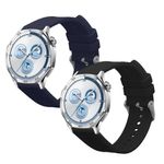 Laptop, Telefoane si Tablete - Wearables si gadgeturi - Wearables - Accesorii wearables - Set 2 curele smartwatch Kwmobile pentru Huawei Watch GT 5 46 mm, GT 5 Pro 46 mm, reglabila, silicon, negru, albastru - Infinity.ro