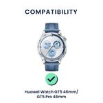 Laptop, Telefoane si Tablete - Wearables si gadgeturi - Wearables - Accesorii wearables - Set 2 curele smartwatch Kwmobile pentru Huawei Watch GT 5 46 mm, GT 5 Pro 46 mm, reglabila, silicon, negru, albastru - Infinity.ro
