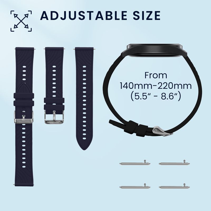 Laptop, Telefoane si Tablete - Wearables si gadgeturi - Wearables - Accesorii wearables - Set 2 curele smartwatch Kwmobile pentru Huawei Watch GT 5 46 mm, GT 5 Pro 46 mm, reglabila, silicon, negru, albastru - Infinity.ro